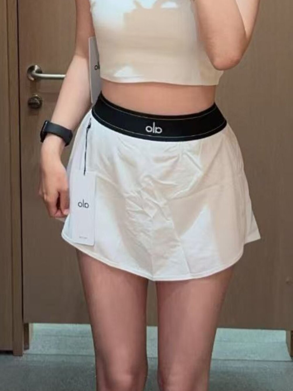 Everyday Athleisure Alo Yoga🏃‍♀️🏃‍Match Point Tennis Skirt White New With Tags